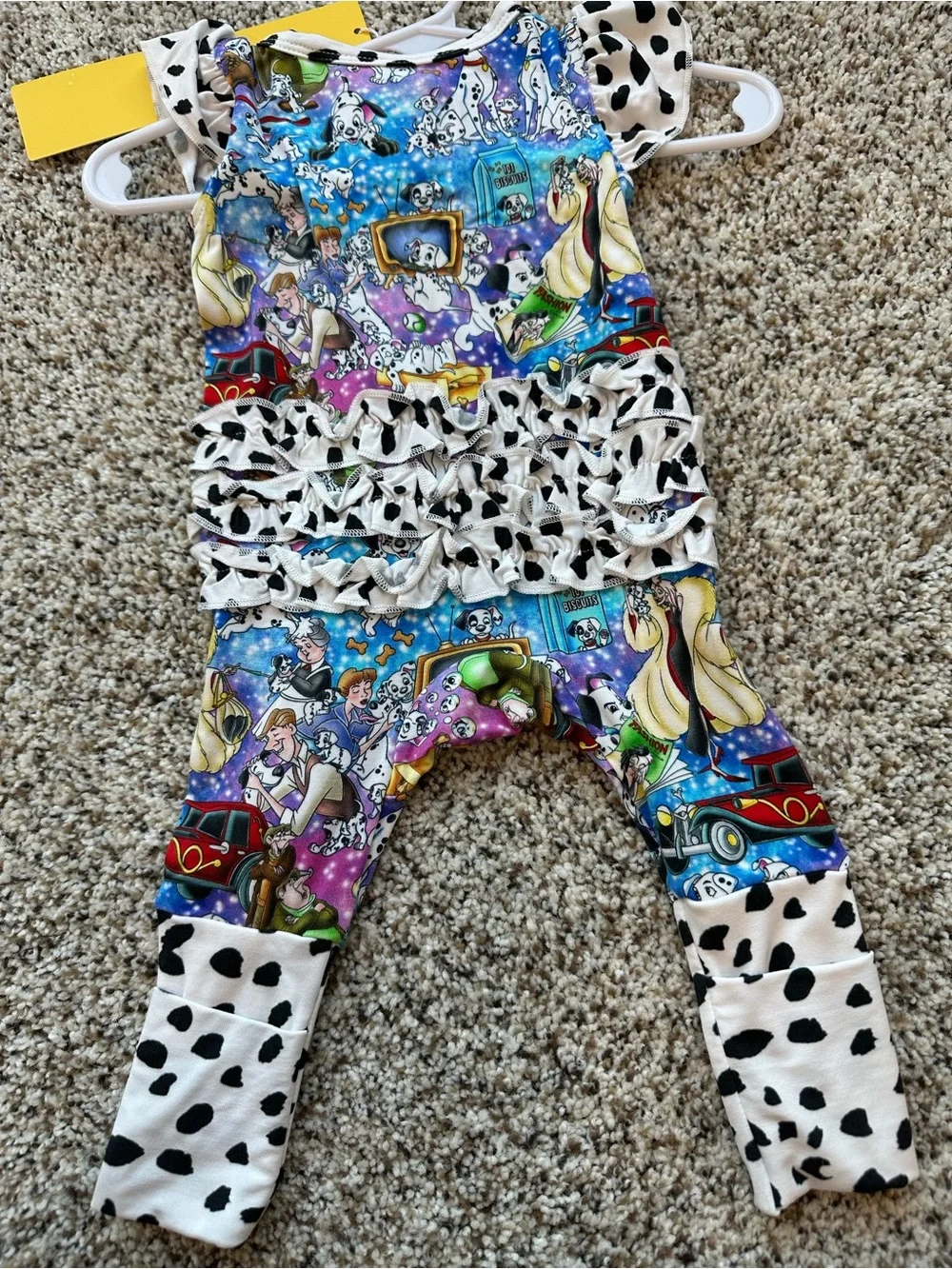 Amazing Dalmatian-Trim Multi-Color Bamboo Ruffle Butt Convertible Zippy